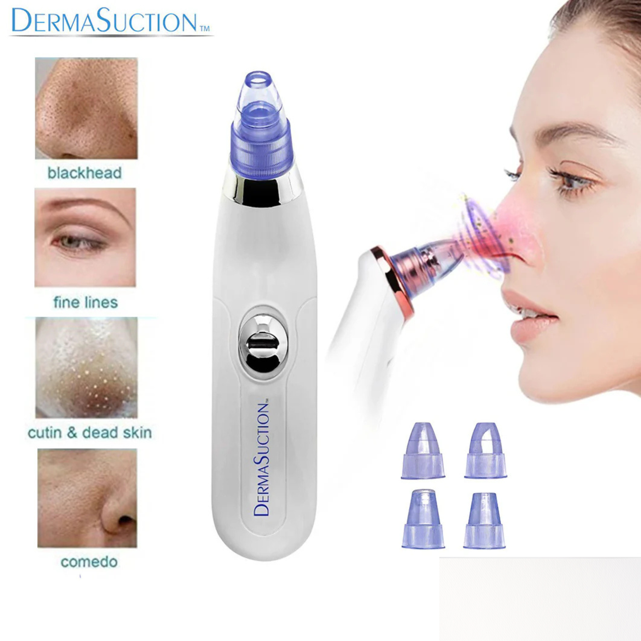 Derma Suction Pore Cleaning Device  Remove Blackheads & Deep Dirt