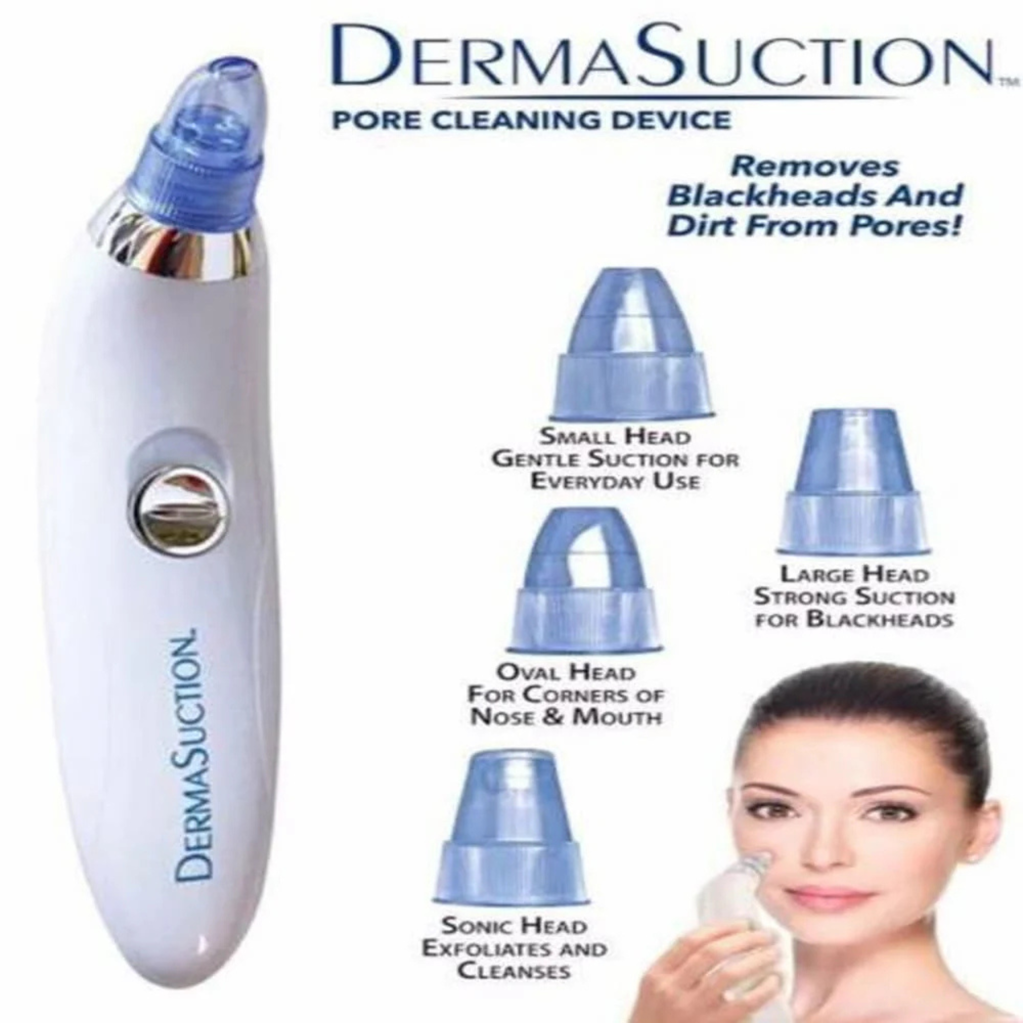 Derma Suction Pore Cleaning Device  Remove Blackheads & Deep Dirt