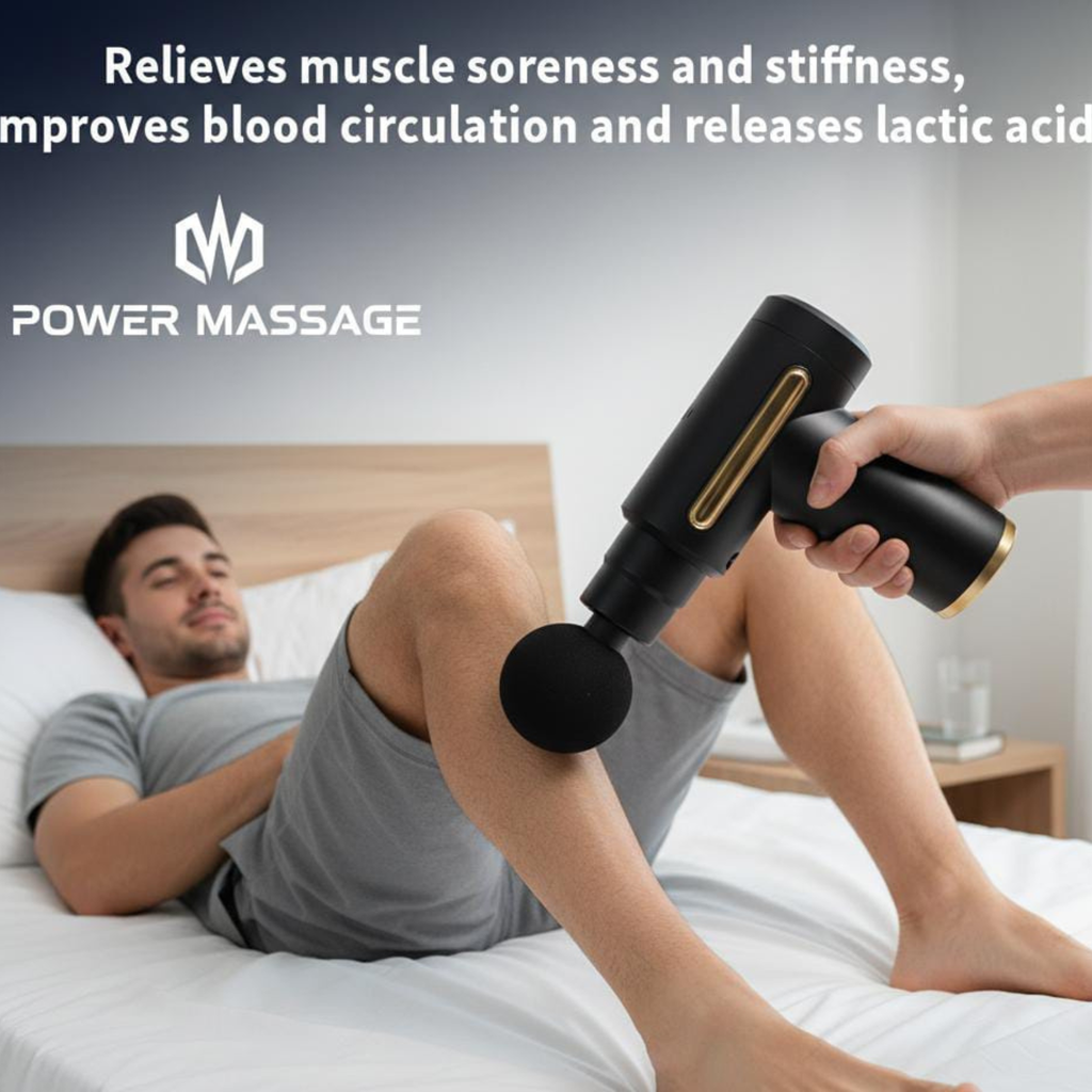 Deep Tissue Massage Gun for Muscle Pain Relief – Portable Electric Percussion Massager for Neck, Back, and Full Body Recovery