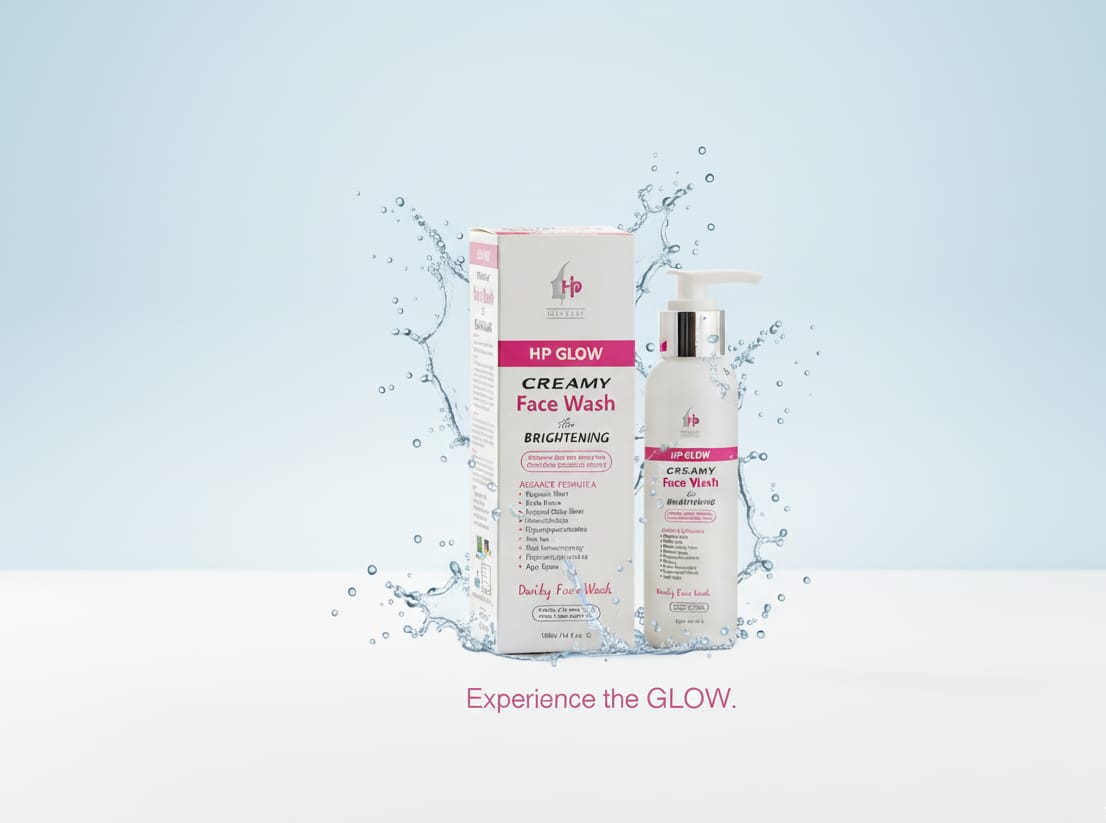 HP Glow Creamy Face Wash for Brightening | Daily Face Cleanser for Radiant & Healthy Skin