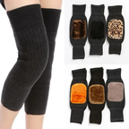 Thermal Fleece-Lined Knee Warmers , Unisex Winter Leg Support Sleeves with Soft Inner Lining
