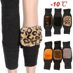 Thermal Fleece-Lined Knee Warmers , Unisex Winter Leg Support Sleeves with Soft Inner Lining