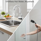 Instant Electric Water Heater Tap with Shower & LED Display – Hot & Cold Mixer Faucet for Kitchen & Bathroom – Energy Efficient Heating Tap